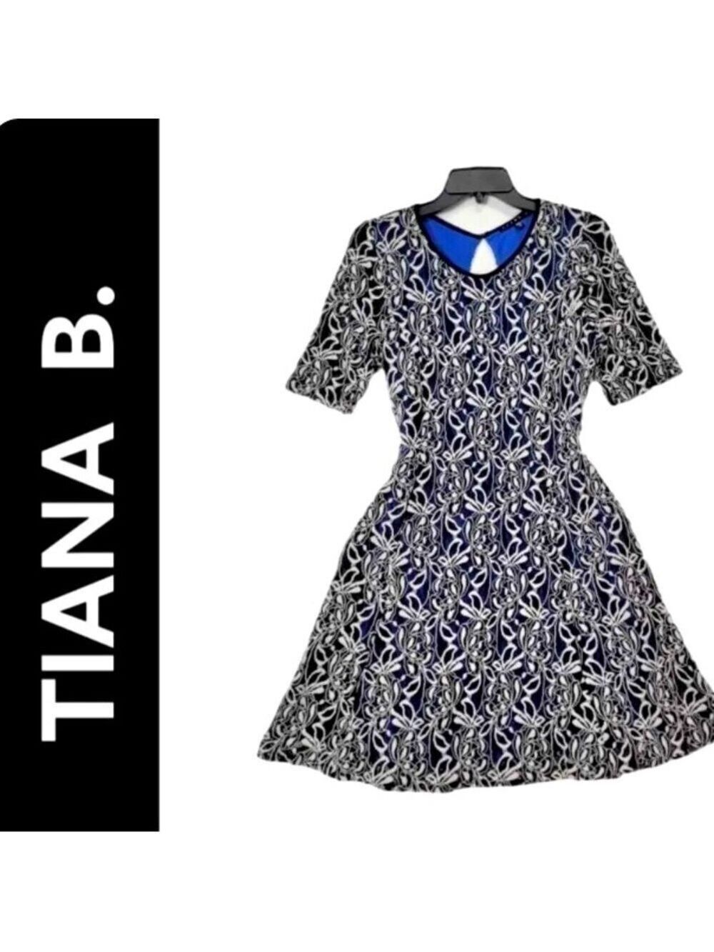 🔥NEW w/Tag Gorgeous Tiana B Flower Dress W14 so Soft-figure Flattering stretch